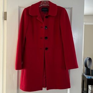 Banana Republic red wool over coat